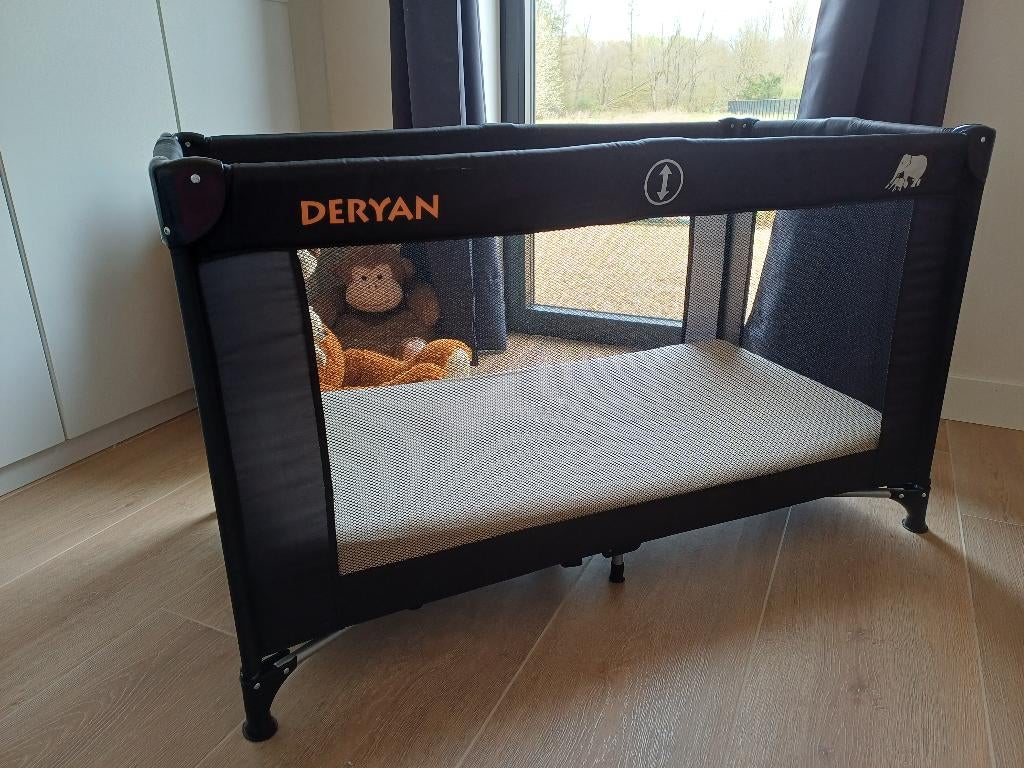 Deryan reisbedje - logeerbedje, Ophalen, Zo goed als nieuw, Minder dan 140 cm, Matras