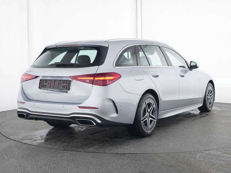 Mercedes-Benz C-klasse 300 DE Break AMG Line | Panoramisch D, Auto's, Mercedes-Benz, Automaat, 197 pk, Zwart, 4 cilinders