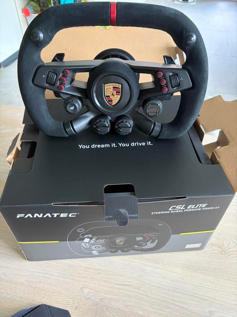 Sim racing stuur fanatec porsche vision gt QR2, Ophalen, Zo goed als nieuw