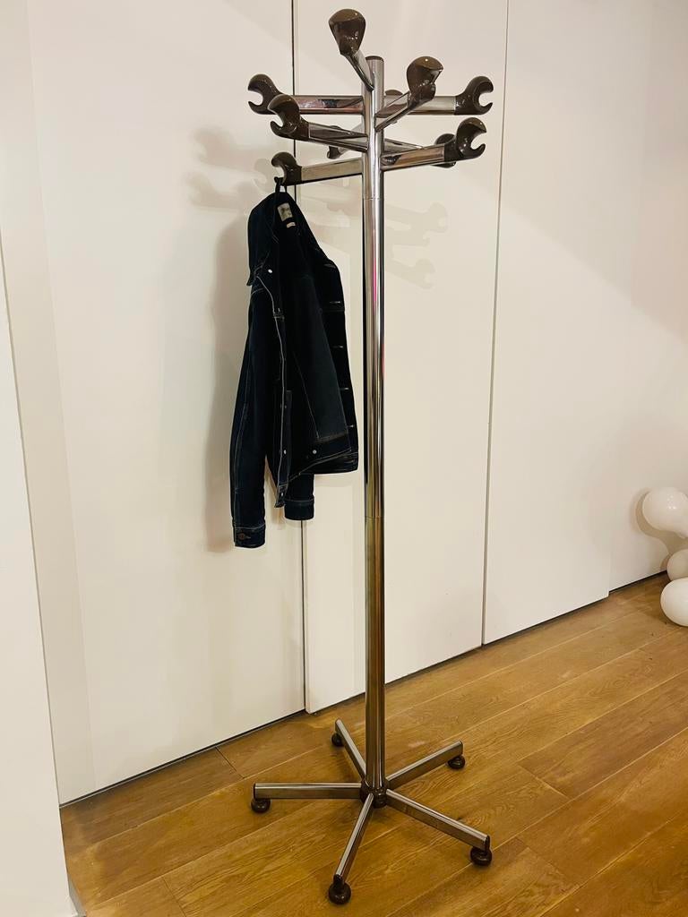 Space Age staande kapstok, Huis en Inrichting, Woonaccessoires | Kapstokken, Ophalen, Zo goed als nieuw, Metaal, Staande kapstok