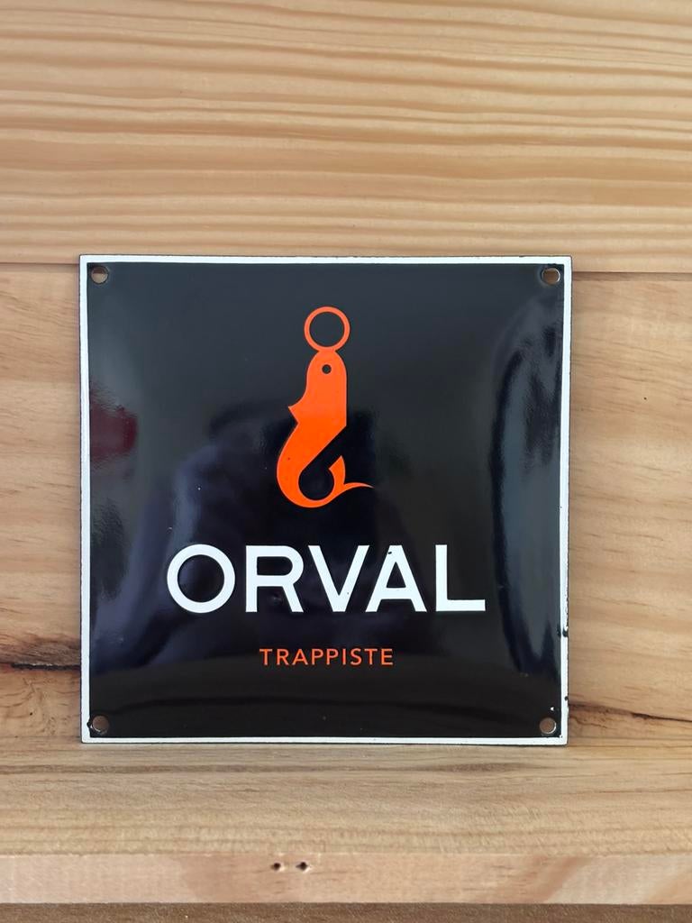 Plaque émaillée Orval 12/12cm, Antiquités & Art, Enlèvement ou Envoi