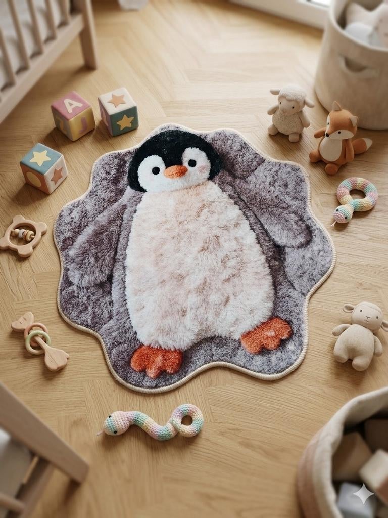 Tapis pingouin, Maison & Meubles, Ameublement | Tapis & Moquettes, Neuf, Noir, Enlèvement ou Envoi, 50 à 100 cm