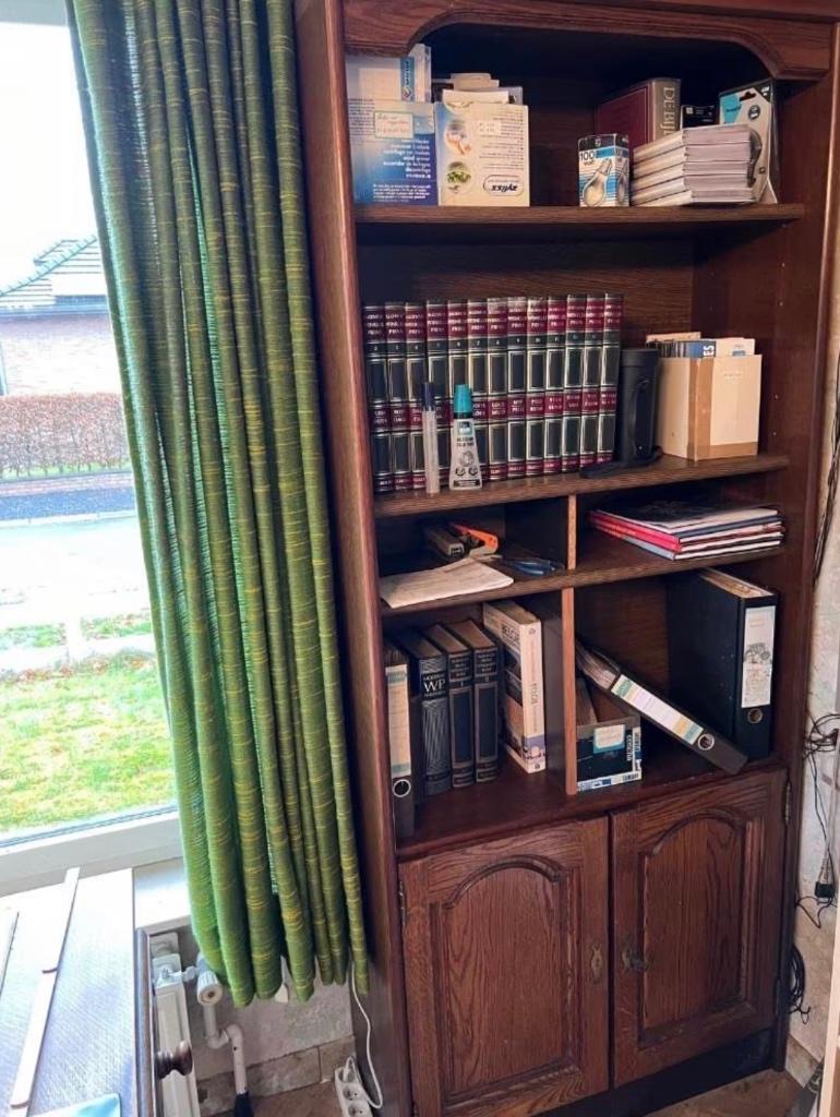 Meuble de bureau et bibliothèque, Klassiek, Utilisé, 50 à 100 cm, Chêne