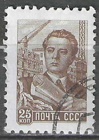 Rusland 1958/1960 - Yvert 2089A - Architect - 25 k. (ST), Postzegels en Munten, Postzegels | Europa | Rusland, Verzenden, Gestempeld