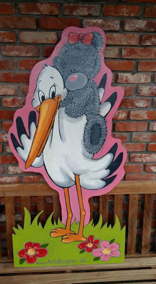 Uniek geboortebord, Ophalen, Geboortebord