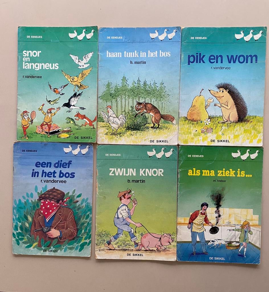 🍄 6 leesboekjes “  De Eendjes “ / 3 € voor 6 boekjes, Enlèvement ou Envoi, Utilisé