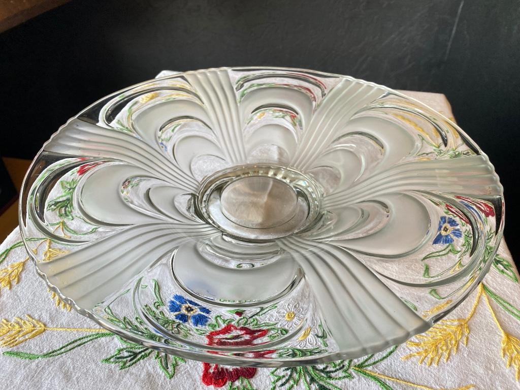 plat en verre pour tarte avec petit pieds, Enlèvement ou Envoi