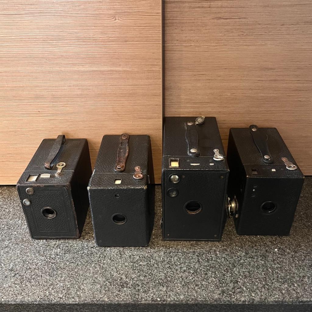 4 Oude Kodak Brownie box camera's, Enlèvement ou Envoi, Utilisé, Compact, Kodak