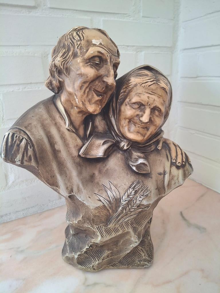 Ceccarelli beeld gips. Met signering.Les Noces d' Or Italy, Antiek en Kunst, Kunst | Beelden en Houtsnijwerken, Ophalen