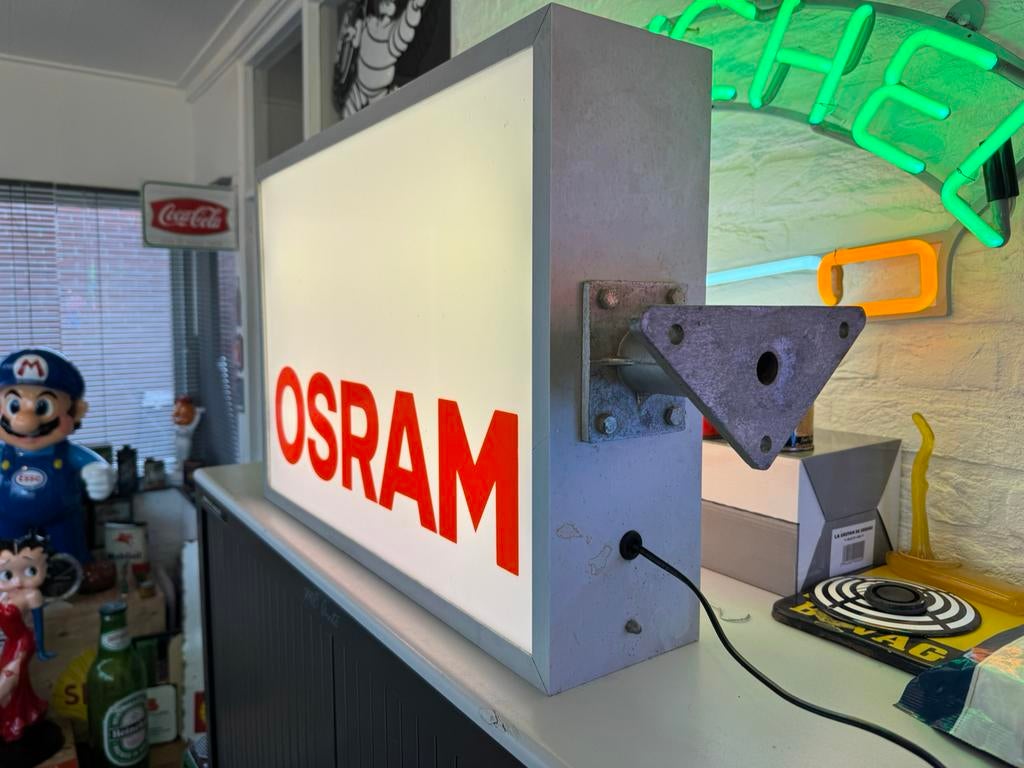 OSRAM oude reclame lichtbak, Ophalen, Gebruikt, Lichtbak of (neon) lamp