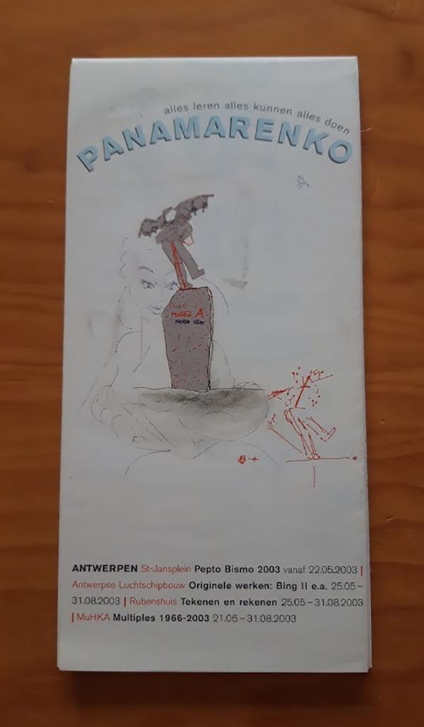 Panamarenko 2003 'Pepto Bismo' folder/poster - gehandtekend, Neuf, Design graphique, Panamarenko, Envoi
