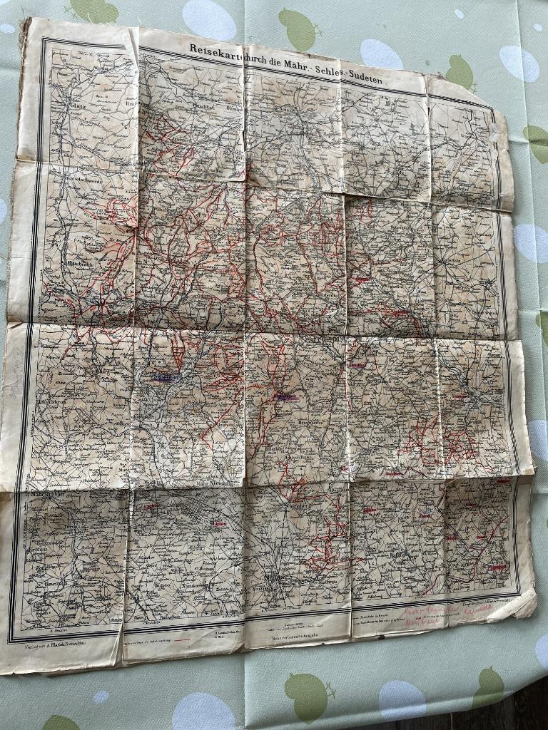 carte géo des Sudètes Moravie et Silésie 1939-40, Autres régions, Enlèvement ou Envoi, Utilisé, Carte géographique