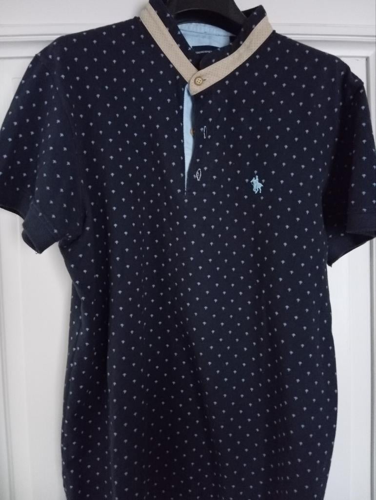 Creaciones GPA - blauwe polo met lichtblauw sjabloon, XL, Ophalen of Verzenden, Zo goed als nieuw