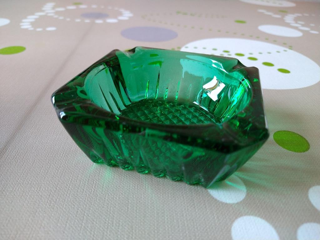 Vintage/Retro groene asbak, Verzamelen, Ophalen, Asbak