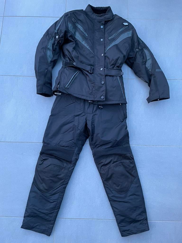 Zwart motorpak jas en broek dames maat 38, Motoren, Kleding | Motorkleding, Combipak, Dames, Nieuw zonder kaartje, Ophalen