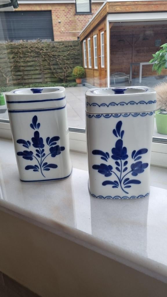 2 potten in delft 10 euro voor de 2, Antiek en Kunst, Ophalen