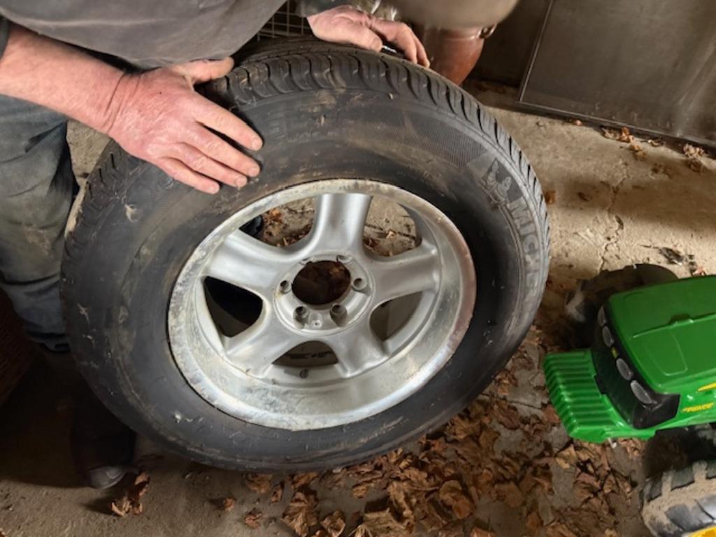 Banden  Michelin + wielen 4 st toyota land cruiser, Enlèvement, Utilisé, Toyota