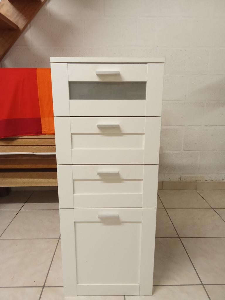 Meuble salle de bain, 3 ou 4 tiroirs, Enlèvement, Comme neuf, Autres essences de bois