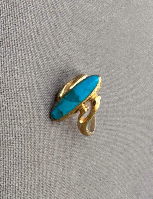 Bague avec turquoise, Bijoux, Sacs & Beauté, Enlèvement ou Envoi, Comme neuf