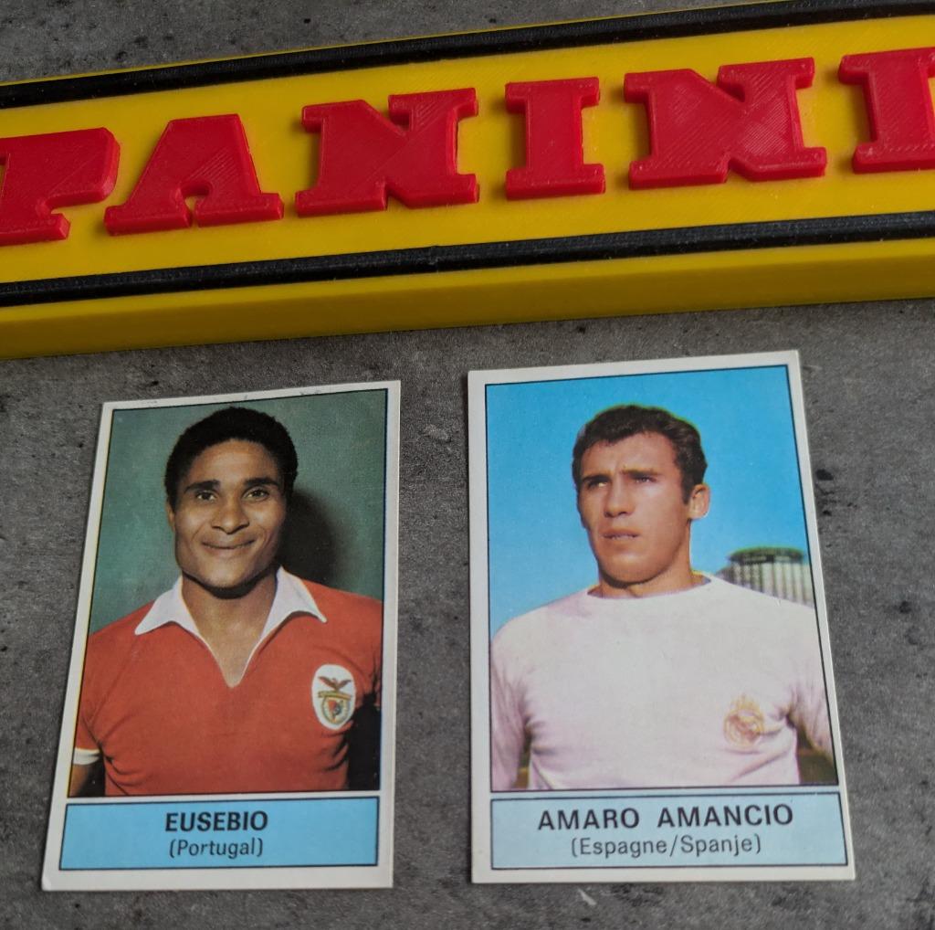 2 AUTOCOLLANTS PANINI FOOTBALL 1972/73  étoiles monde 1972, Envoi