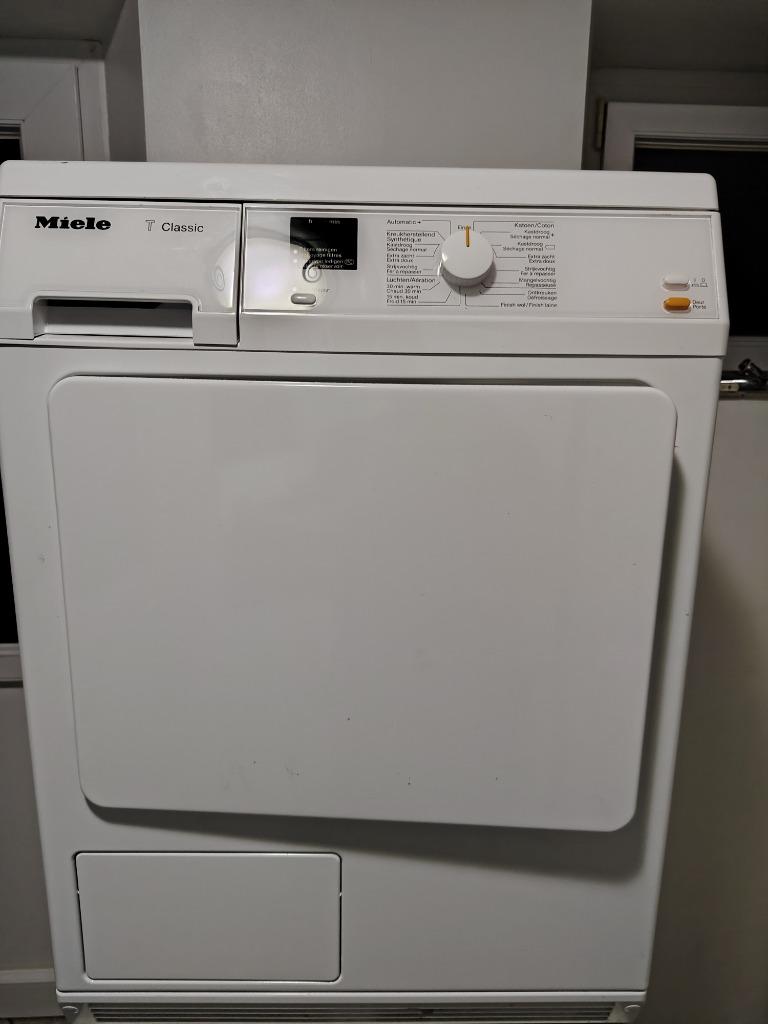 Sèche-linge MIELE T classic. A condensation, 6 à 8 kg, 85 à 90 cm, Comme neuf, Chargeur frontal