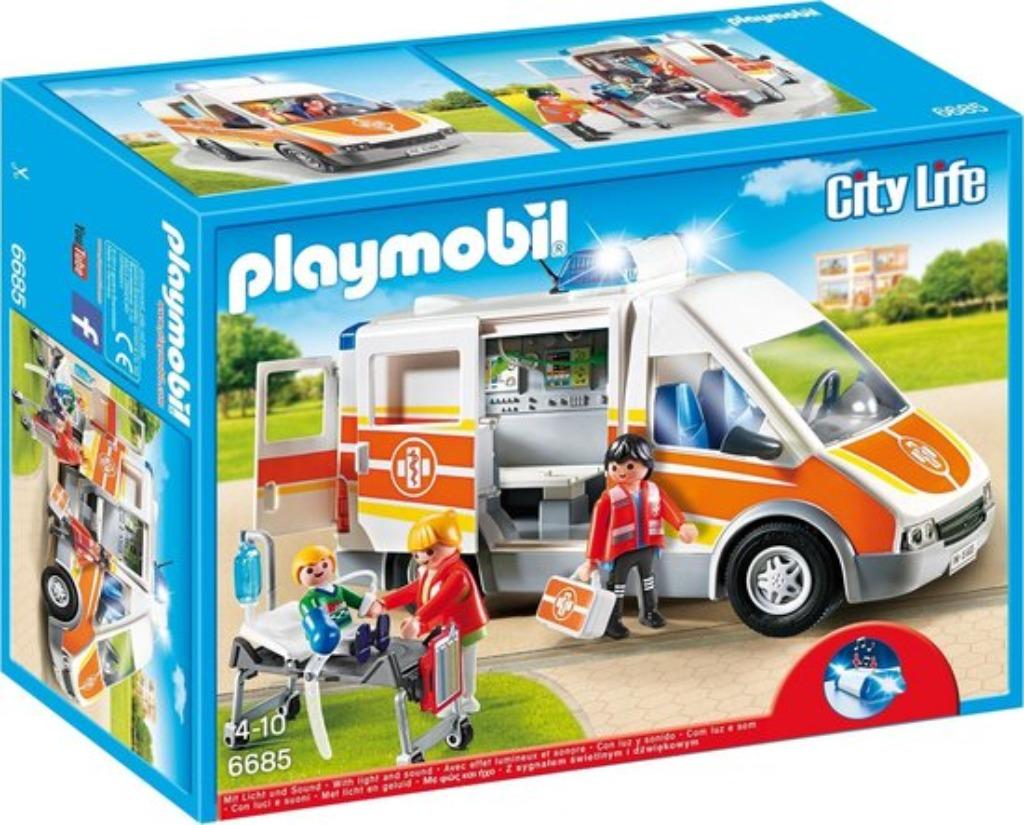Playmobil City Life 6685 Ziekenwagen met licht en geluid, Kinderen en Baby's, Speelgoed | Playmobil, Ophalen of Verzenden, Zo goed als nieuw