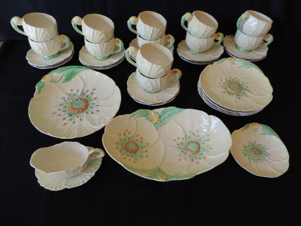 ART DECO Carlton Ware 3-delige dinerset, vintage j, Ophalen of Verzenden