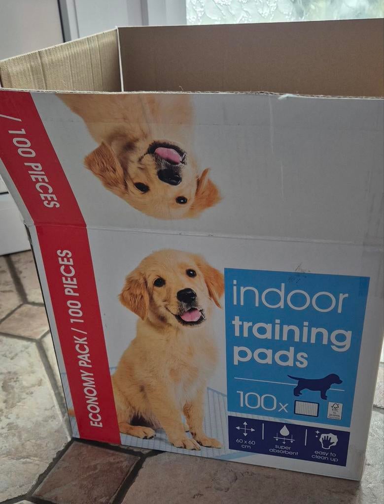 Puppy toilet en traings pads, Ophalen