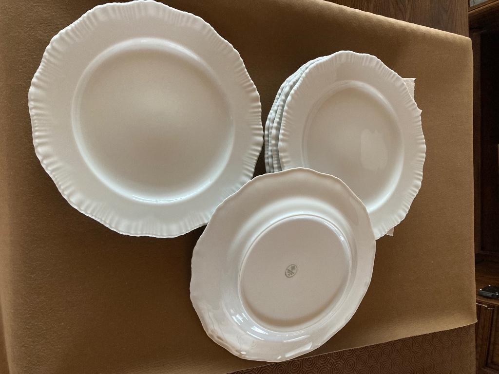 6 grote witte borden Schirnding Bavaria, Antiek en Kunst, Ophalen