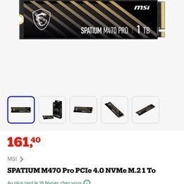 SSD Nvme MSI 470Pro 1To - Neuf Scellé, Informatique & Logiciels, Disques durs, Neuf, 1 To, MSI, Enlèvement ou Envoi