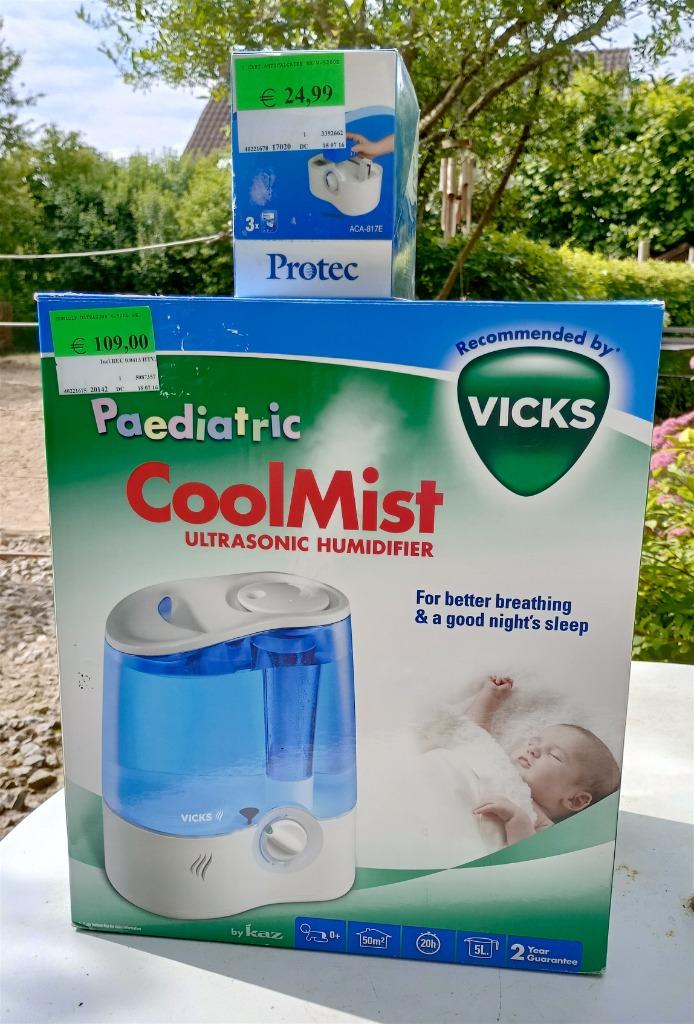 Vicks CoolMist luchtbevochtiger (V5200) + Protec-cartridge, Ophalen, Nieuw, Luchtbevochtiger