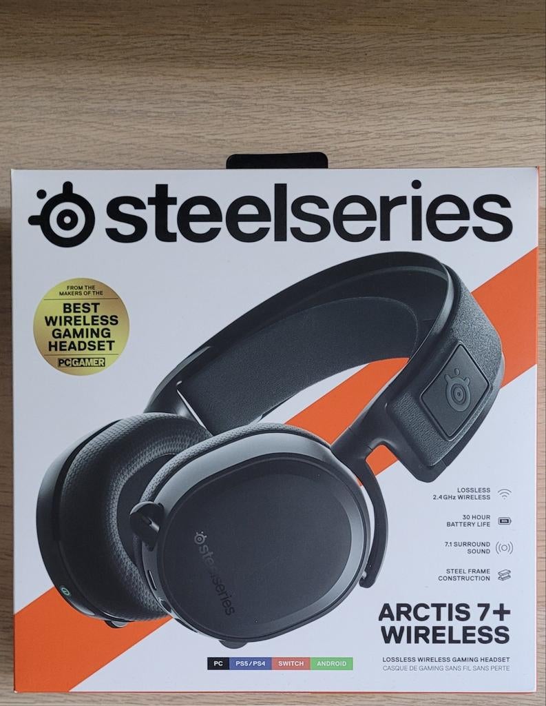 Steelseries arctis 7+ wireless excellent état, Zo goed als nieuw, Draadloos