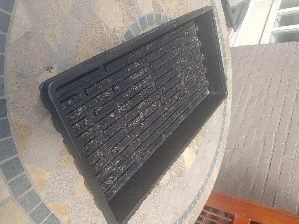 Zaaibakjes / seed trays 1020 inch / 25 x 50 cm, Tuin en Terras, Kunststof, Gebruikt, Minder dan 30 cm, Minder dan 60 cm