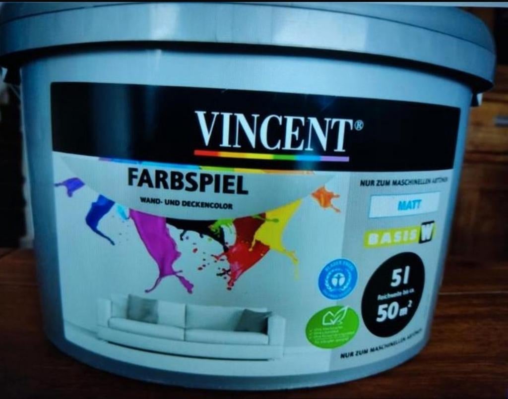 Nieuwe Latexverf 5 liter wit, Ophalen, 5 tot 10 liter, Wit, Nieuw