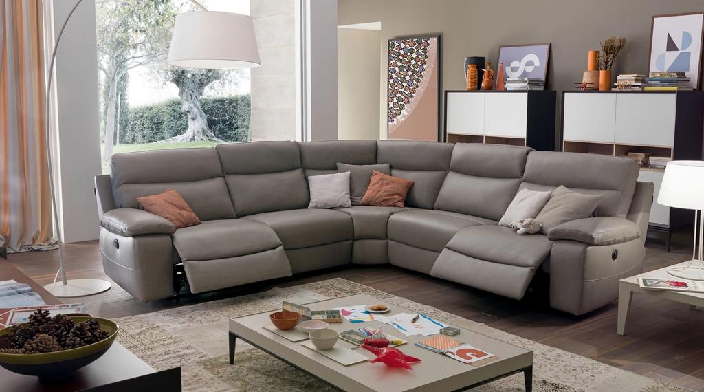 Canapé d'angle avec 2 Relax, Huis en Inrichting, Zetels | Zetels, Gebruikt, Hoekbank, Vierpersoons of meer, 250 tot 300 cm, 100 tot 125 cm