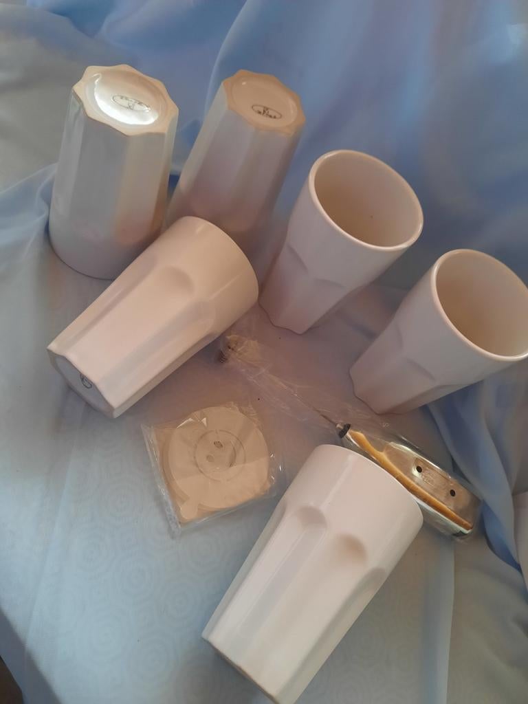 Tasses et mousseur latte Macchiato 9 pièces, Maison & Meubles, Enlèvement ou Envoi, Neuf