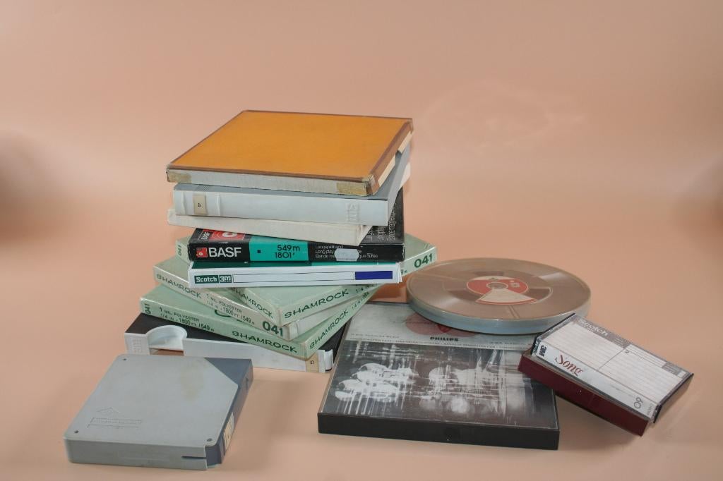 Lot vintage audiobanden bandrecorder tapes, Ophalen, Bandrecorder