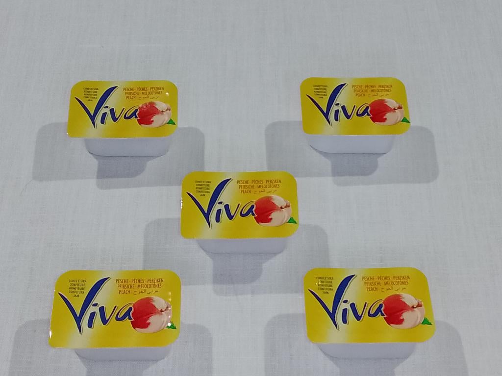 Viva Perzikenconfituur 30g – 5 x – Ongeopend, Enlèvement