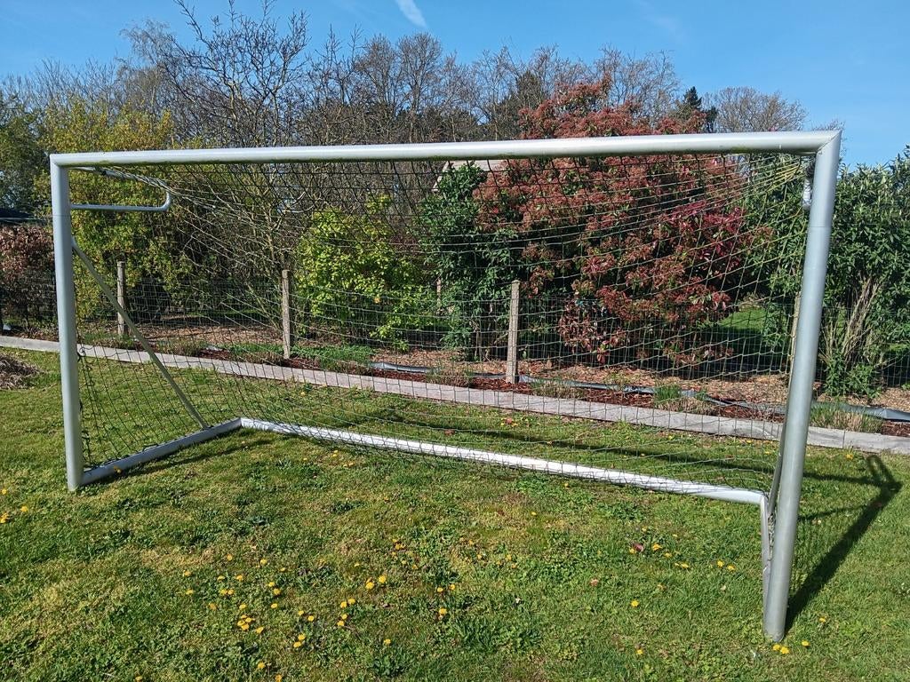 Alu voetbaldoel goal Calzio Champion 4mx2m, Sport en Fitness, Voetbal, Ophalen, Gebruikt