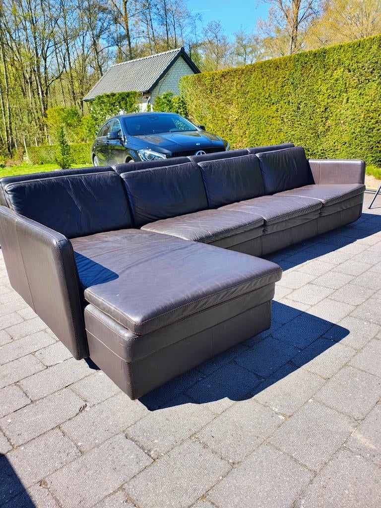 Te koop, echte lederen sofa!, 75 à 100 cm, 125 cm ou plus, Comme neuf, Enlèvement