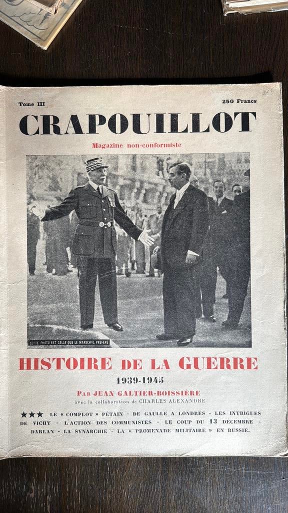 Magazines anciens LE CRAPOUILLOT (années 1930 à 1970), Boeken, Tijdschriften en Kranten, Ophalen, Zo goed als nieuw
