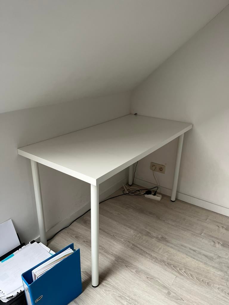 Bureu blanc 120x60cm, Maison & Meubles, Bureaux, Comme neuf, Blanc, Enlèvement