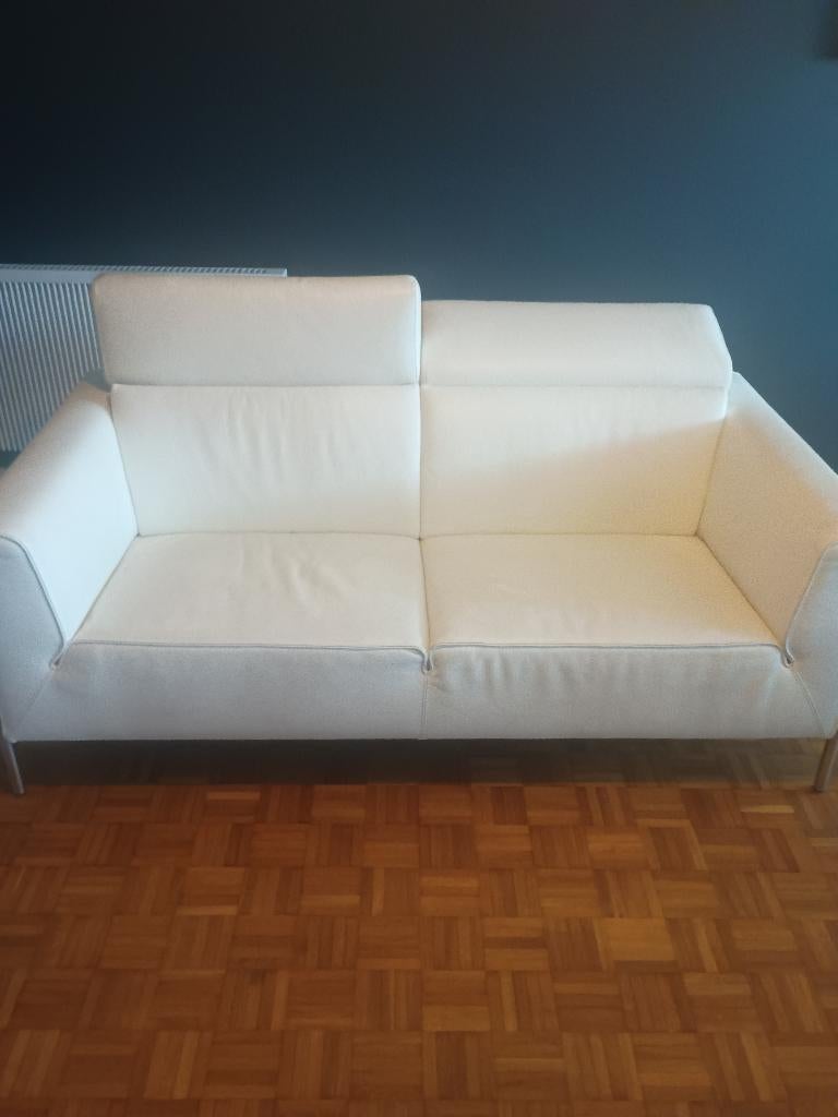 Lederen zetel, Ophalen, 150 tot 200 cm, Driepersoons, Zo goed als nieuw