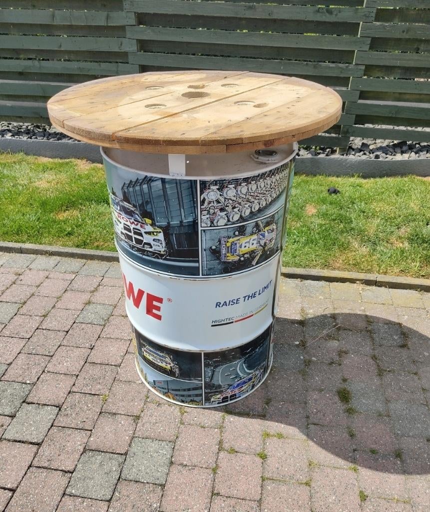 Limited Edition Statafel op Olievat – RAISE THE LIMIT!, Ophalen, Zo goed als nieuw