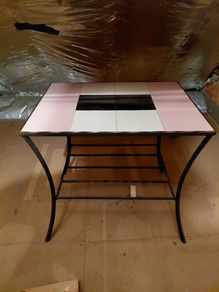 Vintage tegeltafel, Ophalen