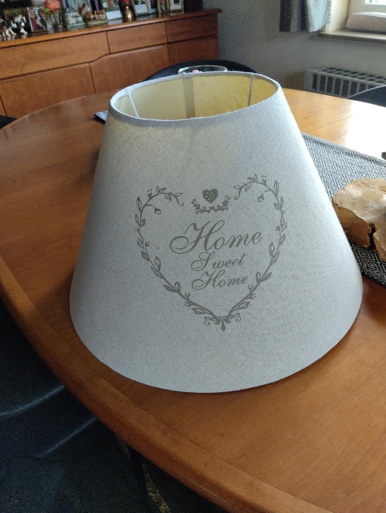 Grote beige lampenkap 24,5 h, Ophalen, Gebruikt, 25 tot 50 cm, Beige