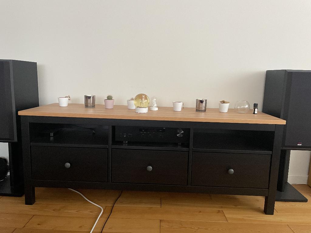 Meuble TV HEMNES noir, 25 à 50 cm, Moins de 100 cm, 100 à 150 cm, Enlèvement