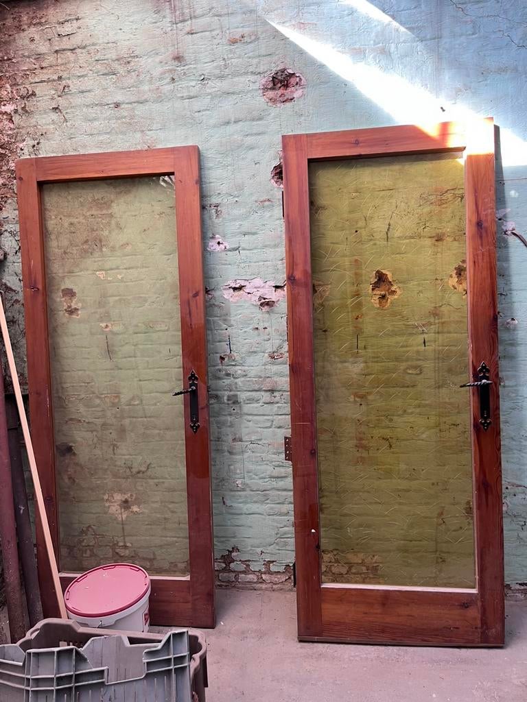 2 deuren met glas, Ophalen, 80 tot 100 cm, Binnendeur, Nieuw