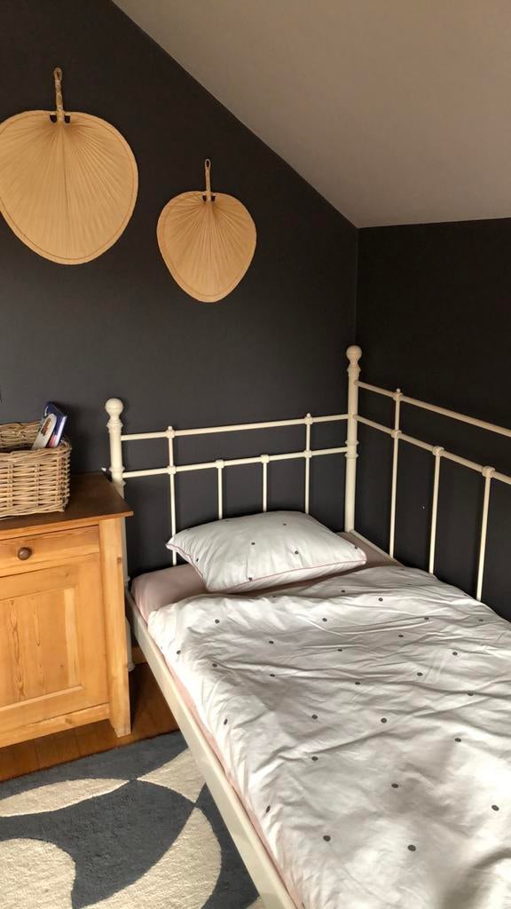 Cadre de lit en métal en bon état., 100 cm, Une personne, Enlèvement, Utilisé