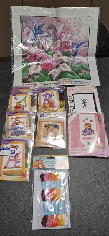 Klein borduur pakketjes met draad en motief, Ophalen, Nieuw